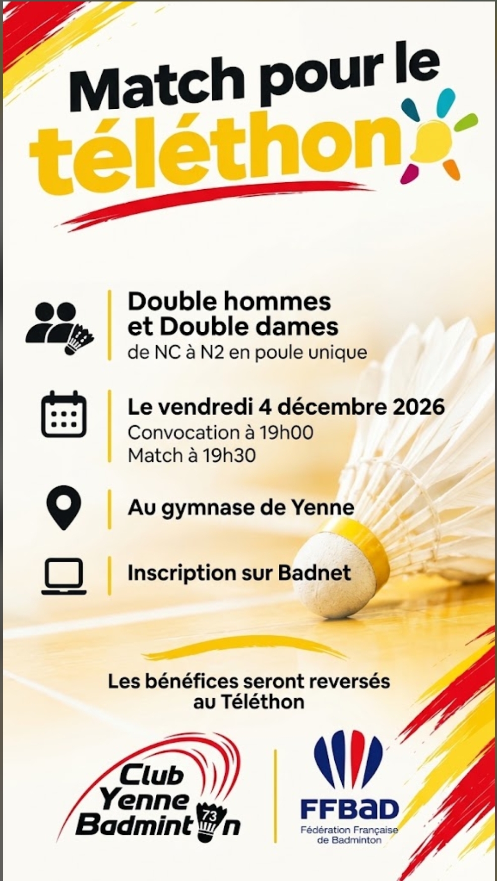 Match pour le téléthon